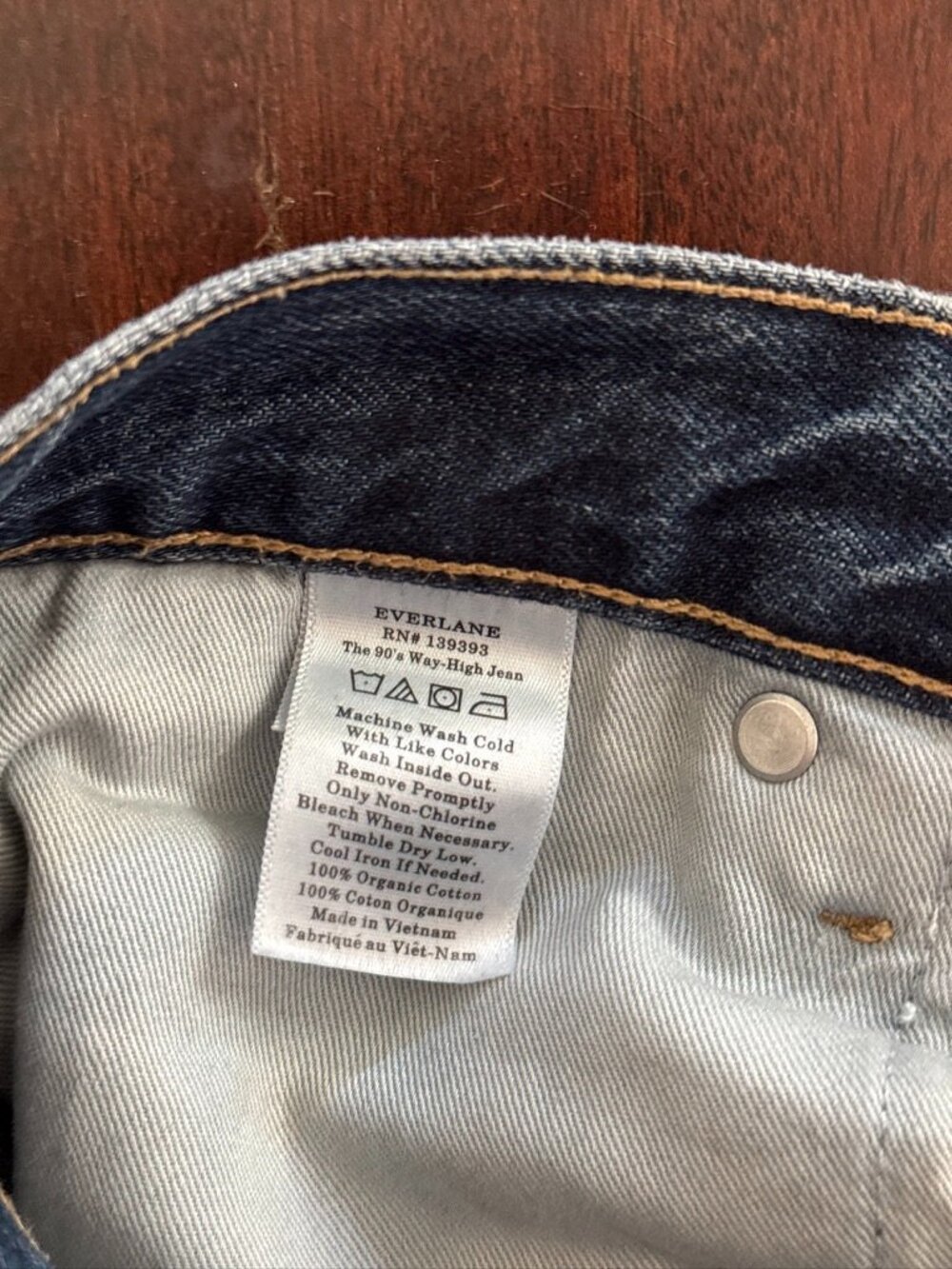 Everlane The 90s Way-High Jean 100% Organic Cotton 28 Long - Picture 9 of 9